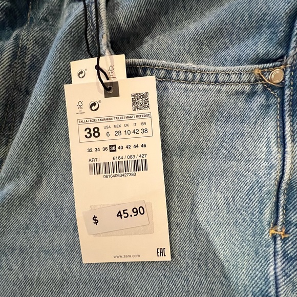 NWT ZARA Z1975 MOM FIT JEANS - Picture 8 of 12